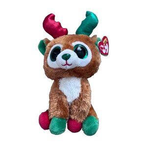 Ty Beanie Boos TINSELTOES the Christmas Holiday Reindeer (6 Inch) Plush Toy